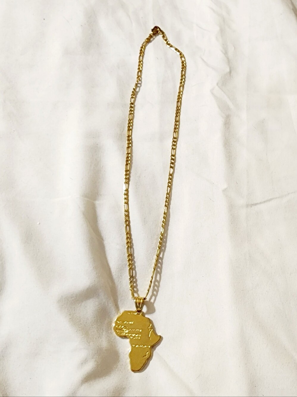 Gold Africa Pendant Necklace - Women Jewelry